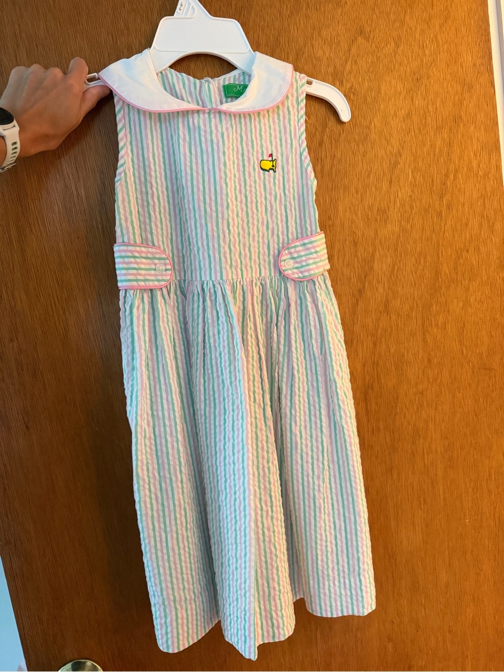 Masters Kids Girls Dress - Size S (7-8) - Augusta National Golf Logo